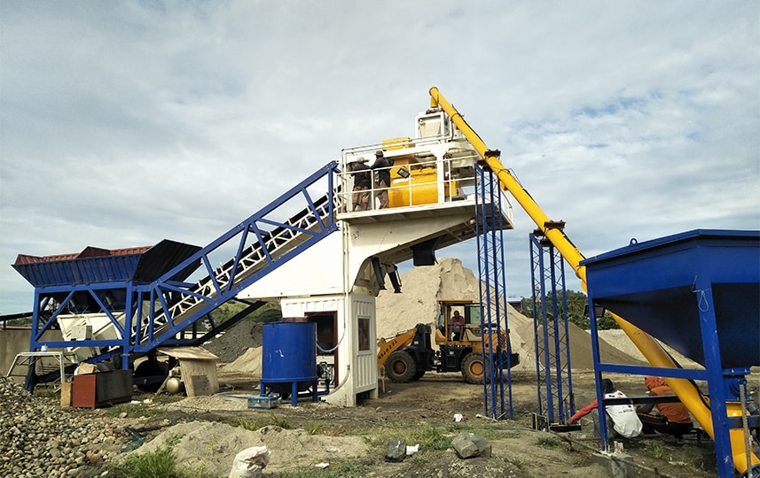 Planta de mezcla de concreto móvil Hamac in Philippines 